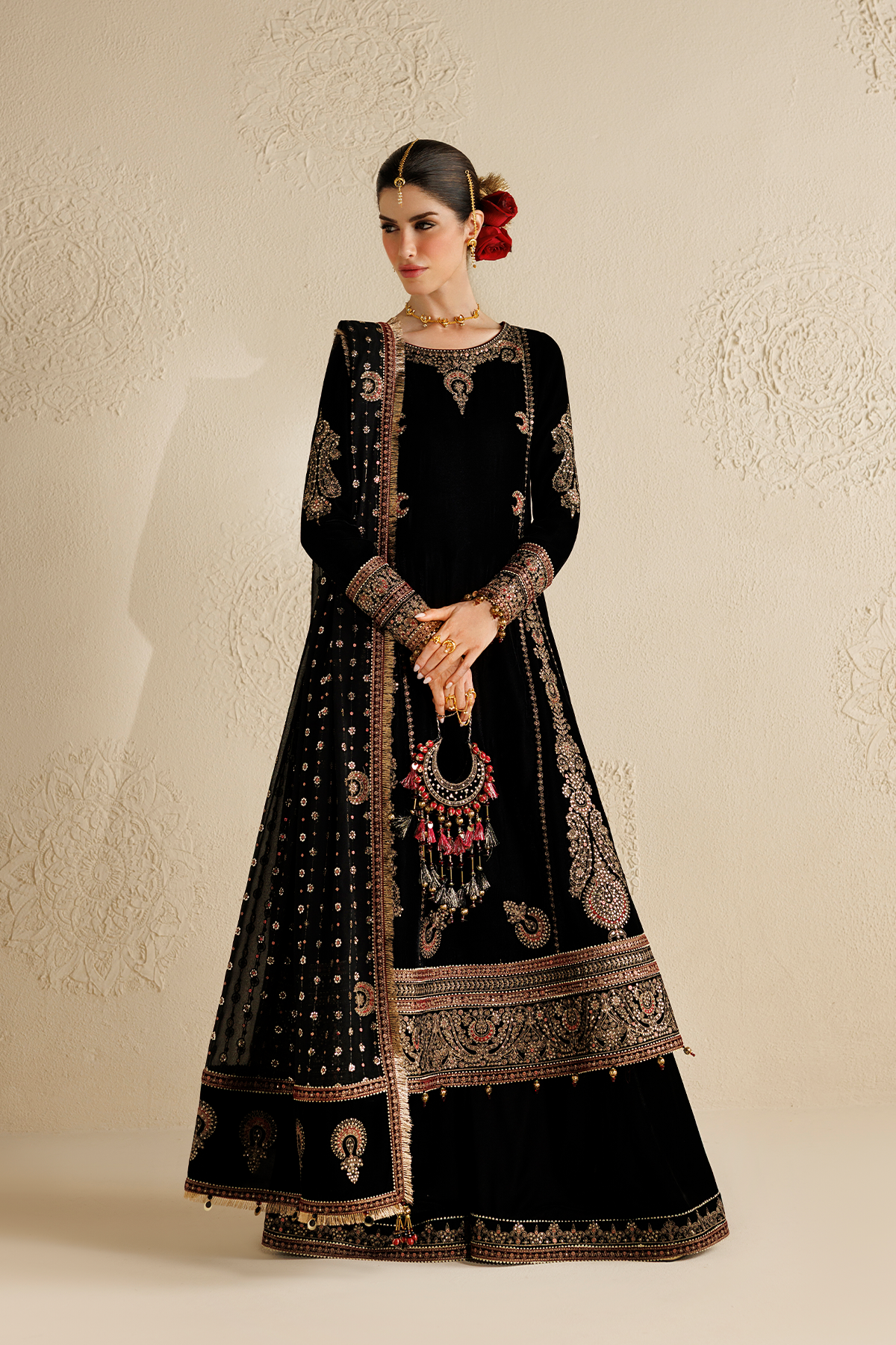 Embroidered Velvet Formal CVF26-D01