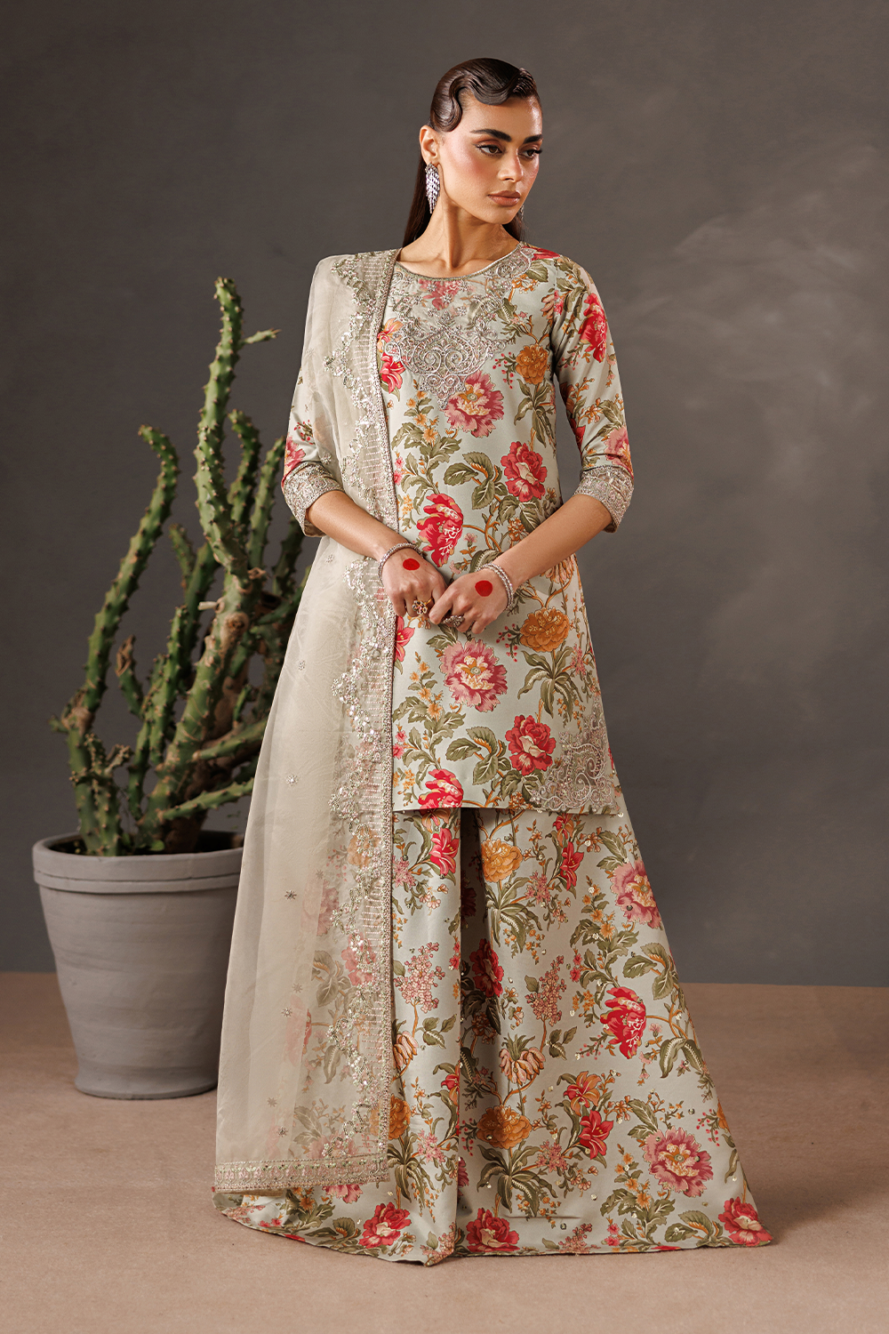 Embroidered Silk Lawn SL-26-10