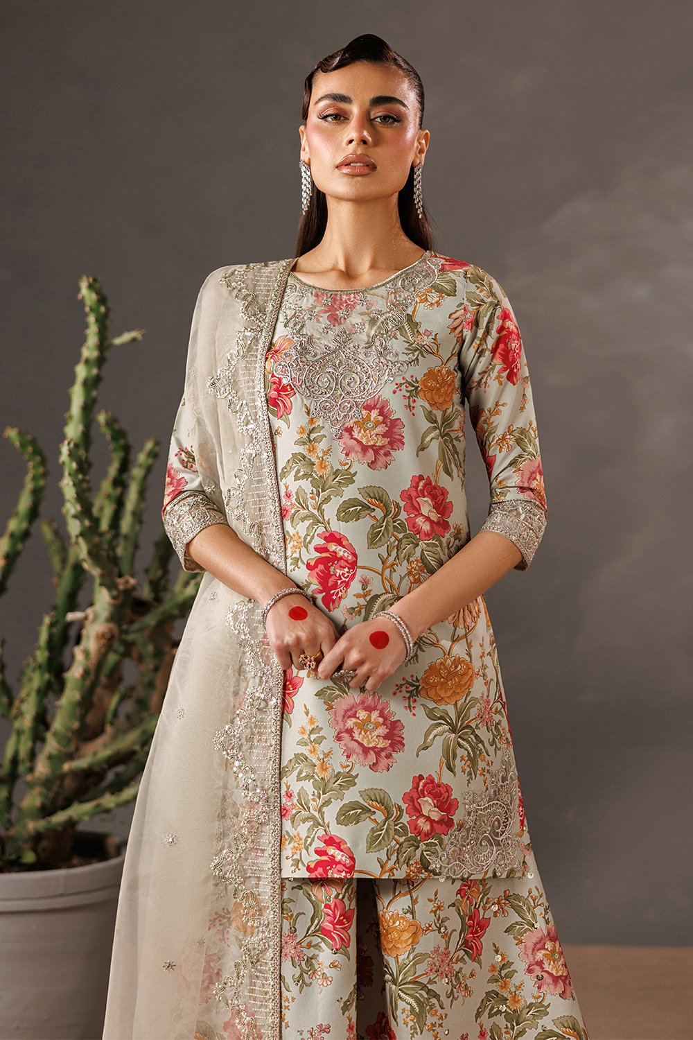 Embroidered Silk Lawn SL-26-10