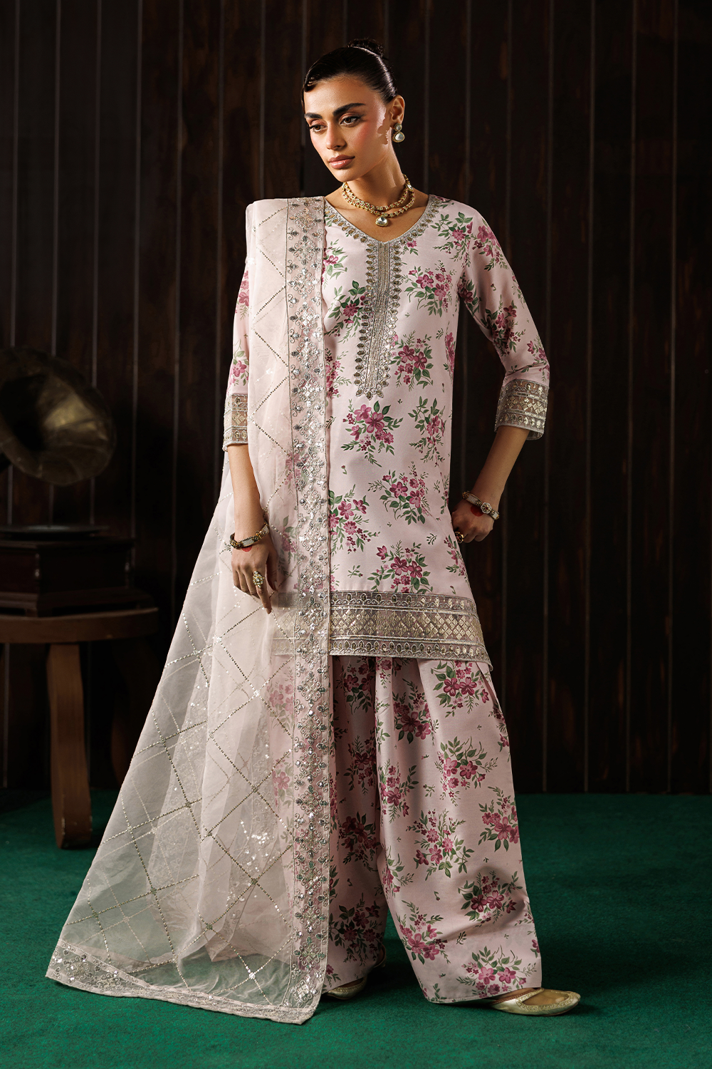 Embroidered Silk Lawn SL-26-13