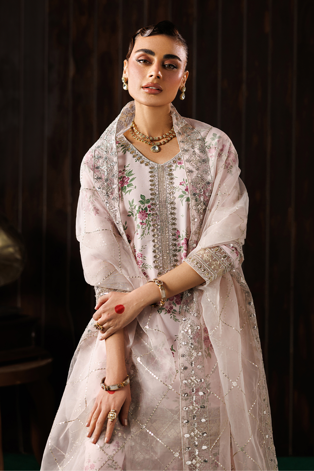 Embroidered Silk Lawn SL-26-13