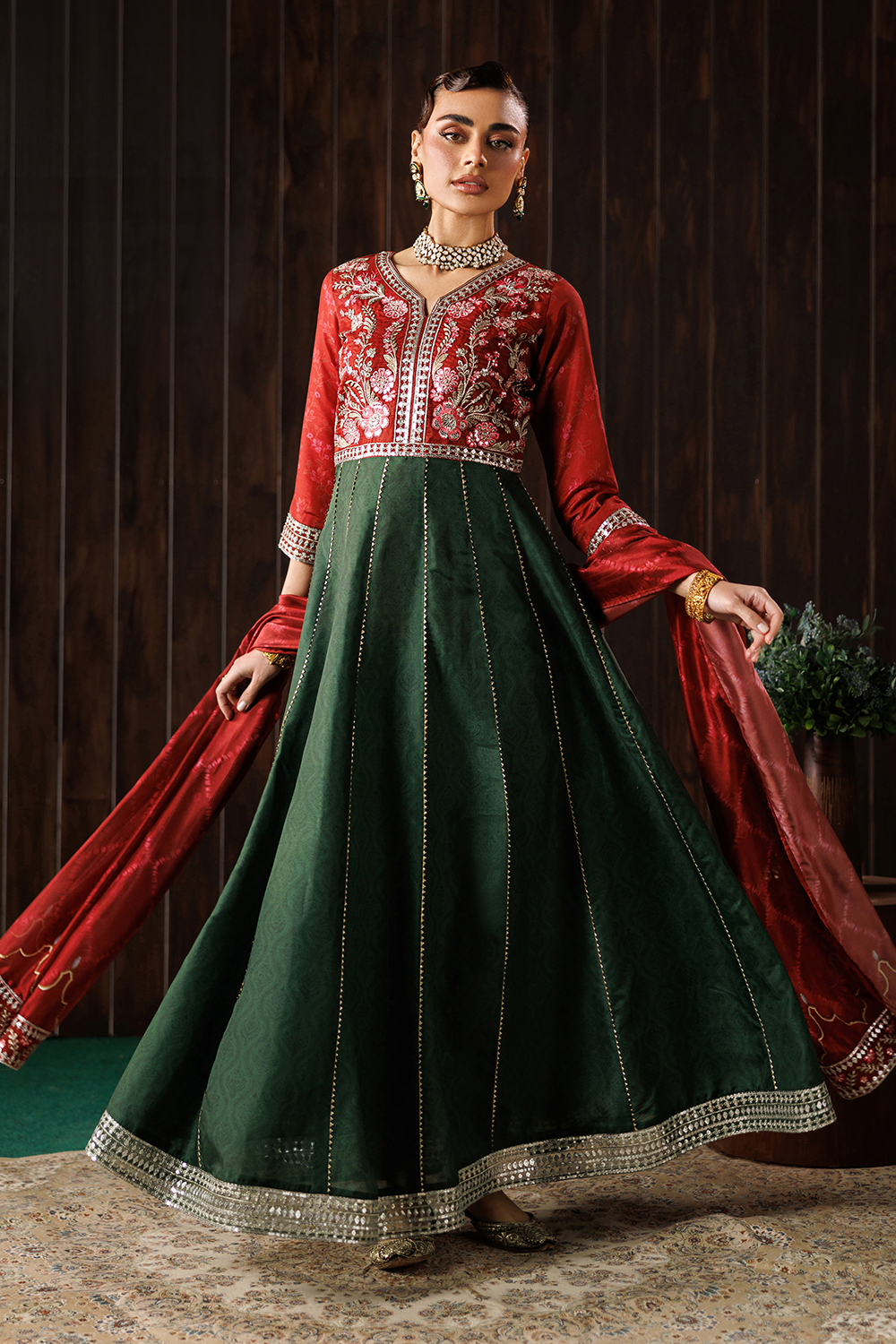 Embroidered Silk Lawn SL-26-14