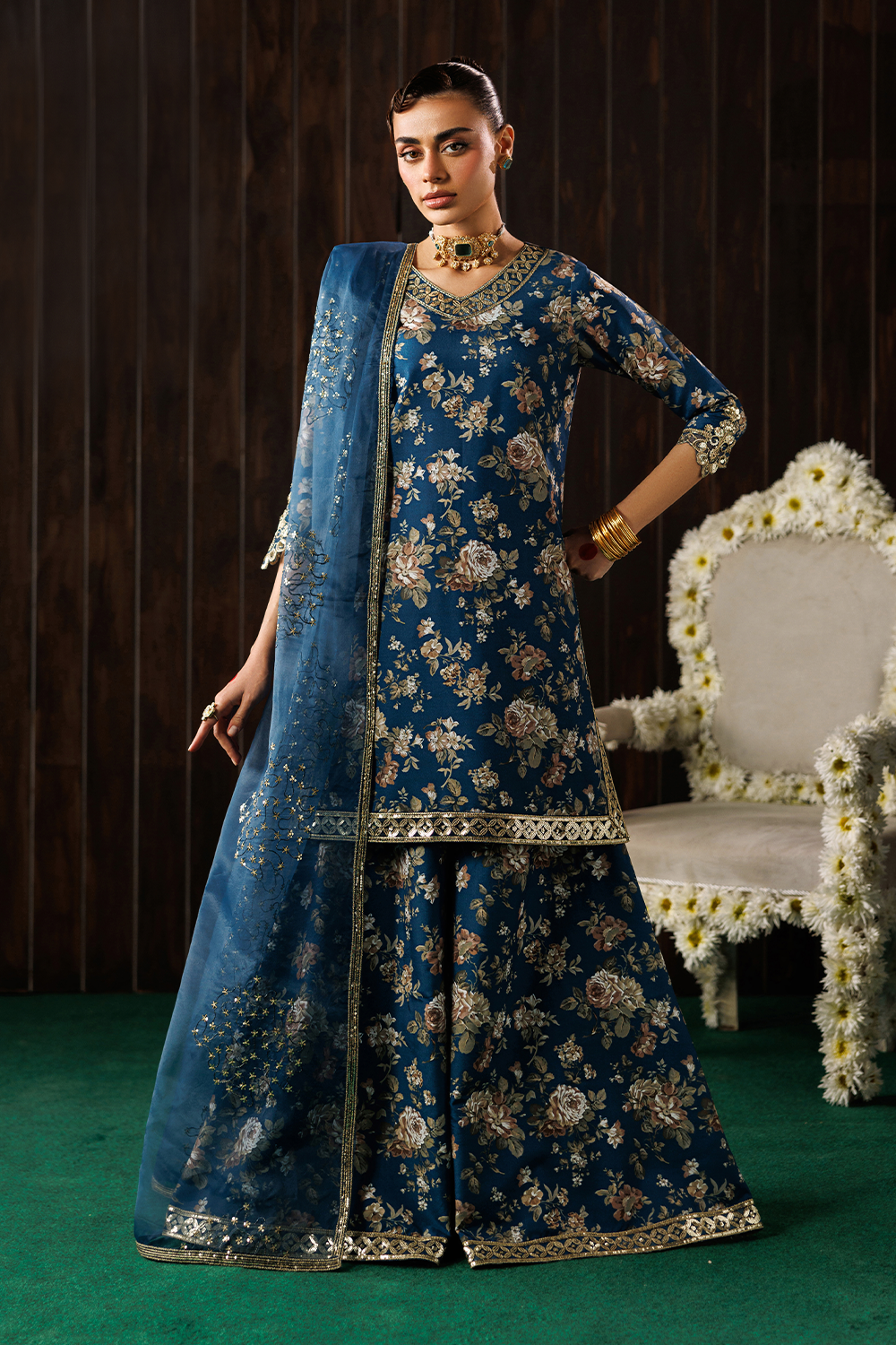 Embroidered Silk Lawn SL-26-11