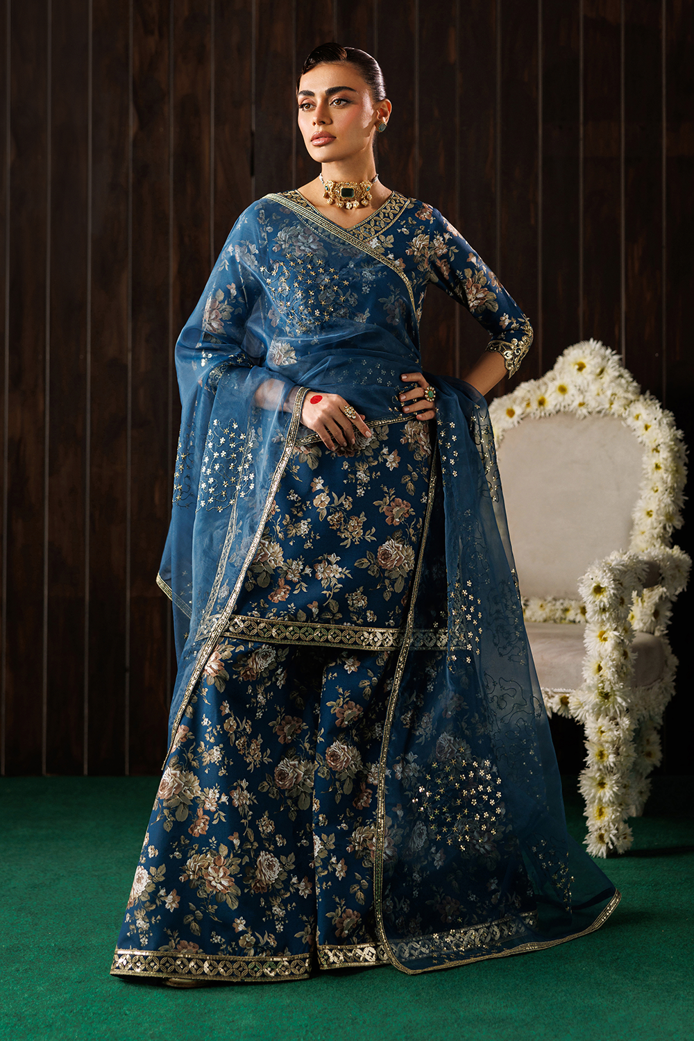 Embroidered Silk Lawn SL-26-11