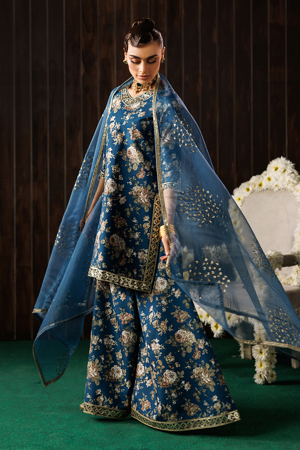 Embroidered Silk Lawn SL-26-11