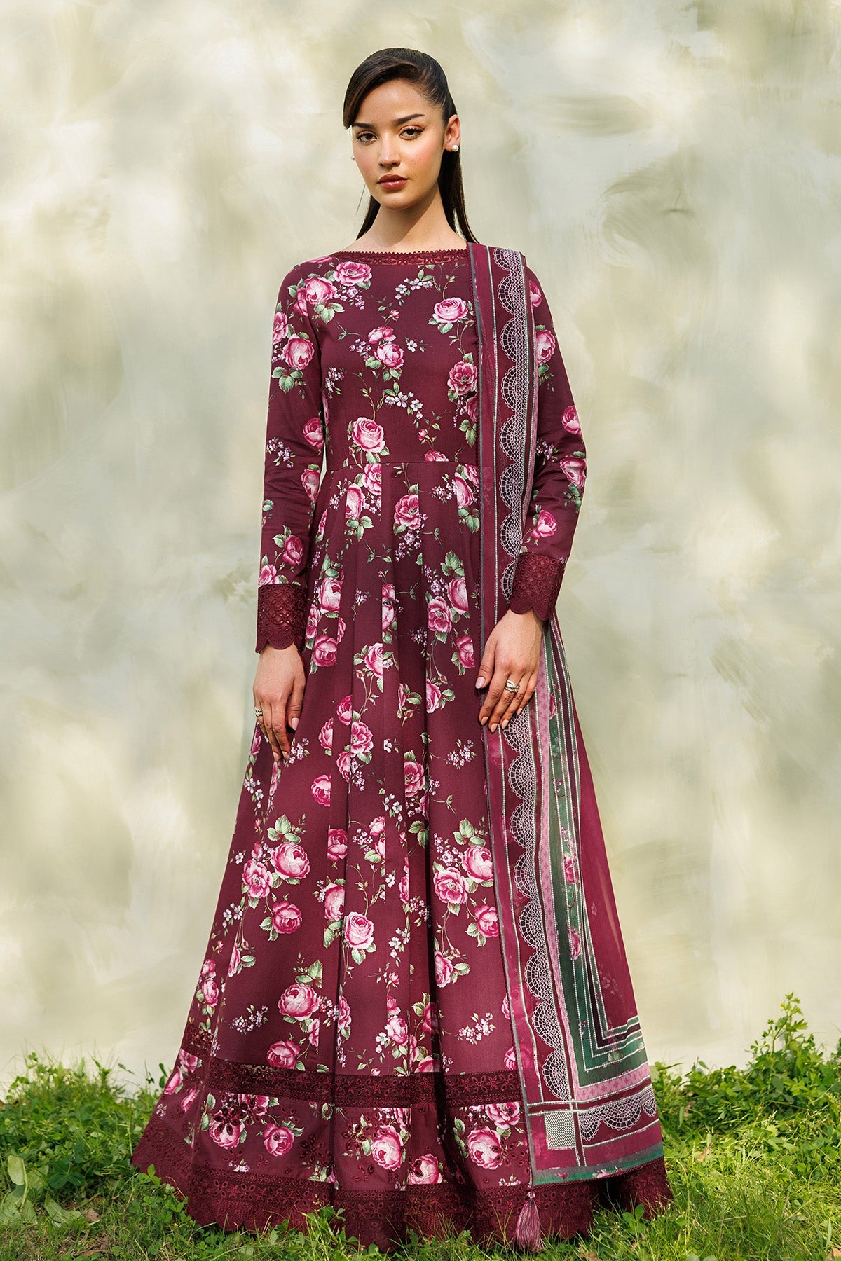 Embroidered Lawn Use-9354