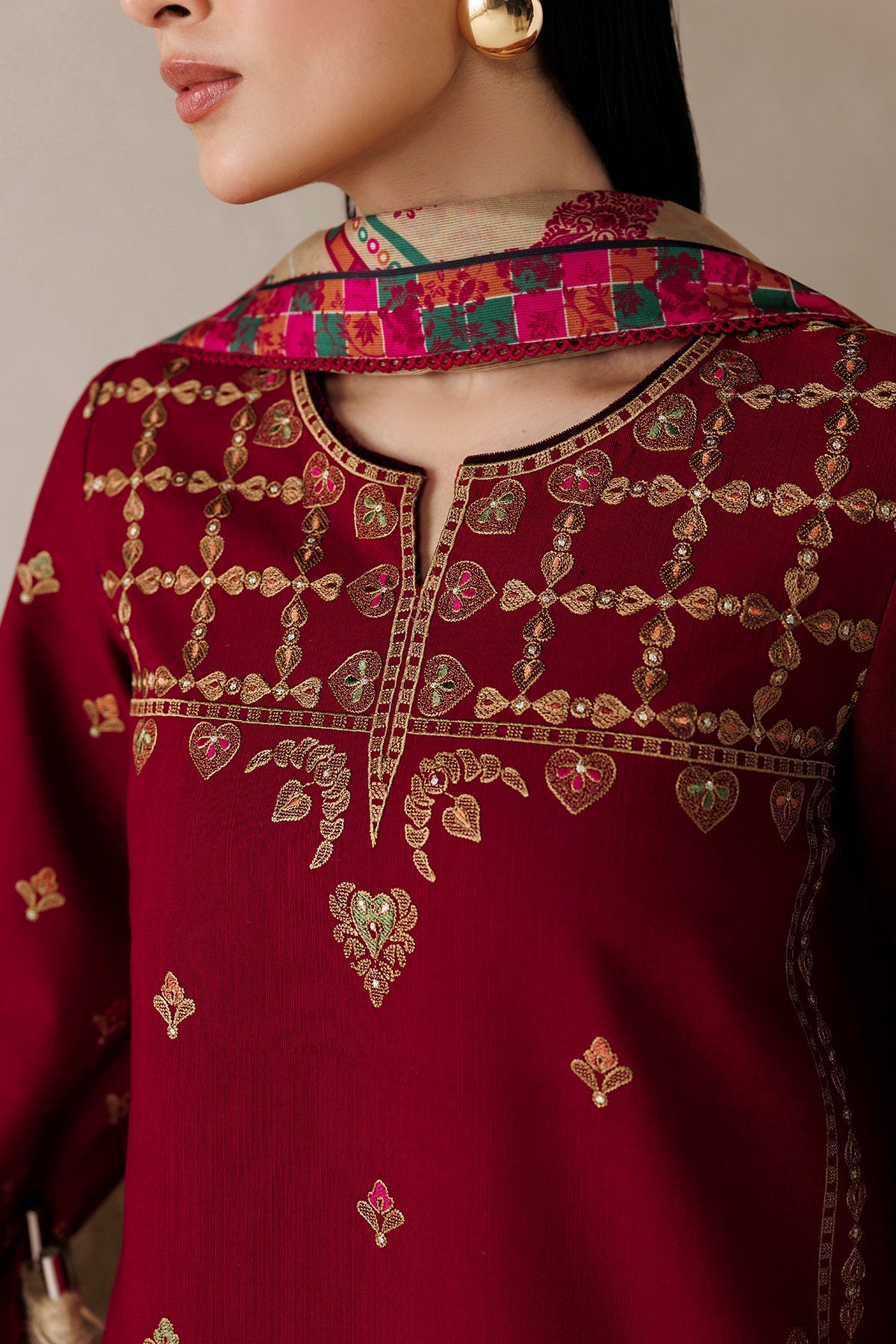 EMBROIDERED PREMIUM KHADDAR UW-0287