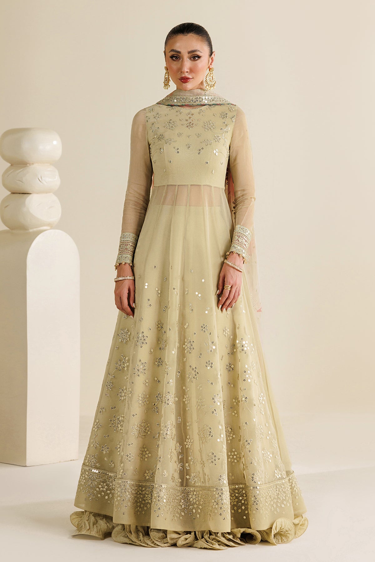 EMBROIDERED CHIFFON UC-3131