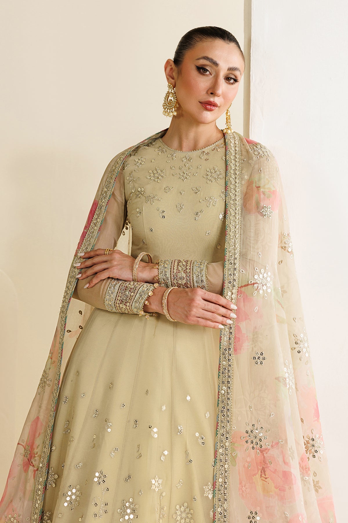 EMBROIDERED CHIFFON UC-3131