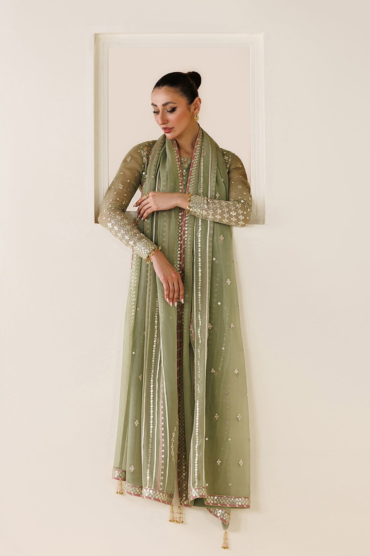 EMBROIDERED CHIFFON UC-3129