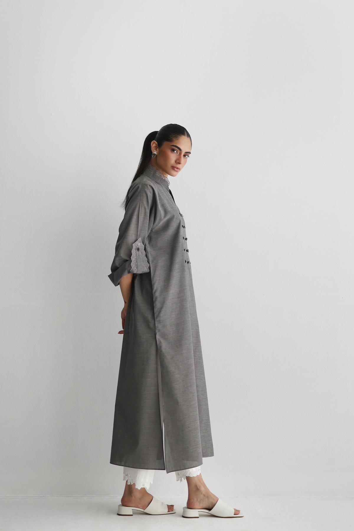 Steel Grey - Pánkòu Knot Kurta