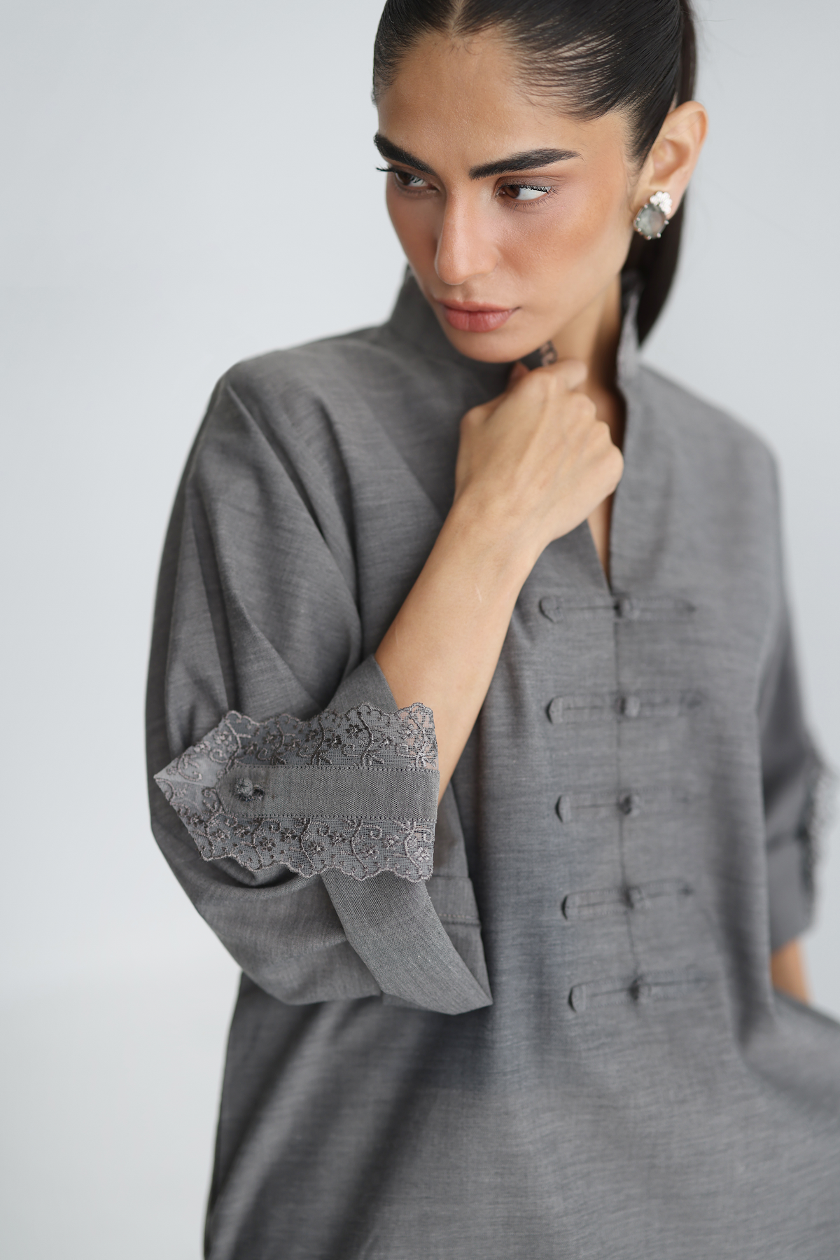 Steel Grey - Pánkòu Knot Kurta