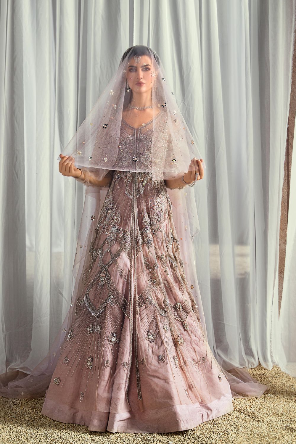 3 PIECE EMBROIDERED RAW SILK SUIT (LUXURY-PRET)