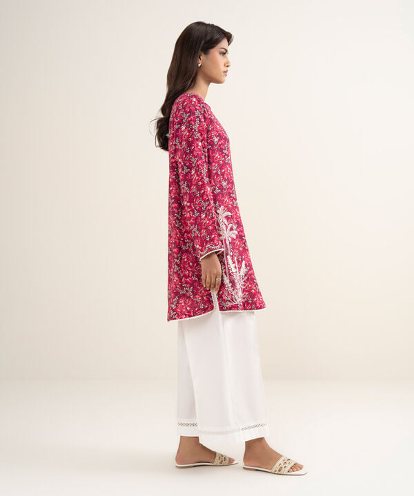 Embroidered Raw Silk Shirt