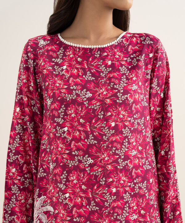 Embroidered Raw Silk Shirt