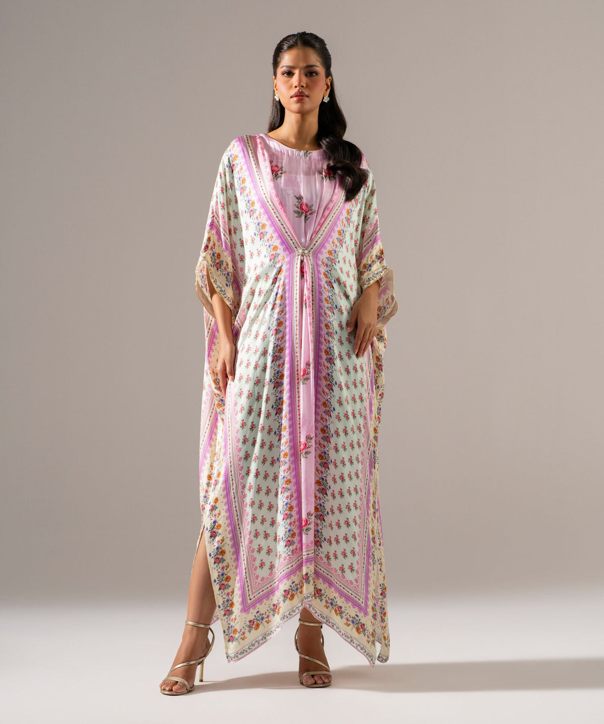 Printed Charmeuse Kaftan 1TNW26FTV101