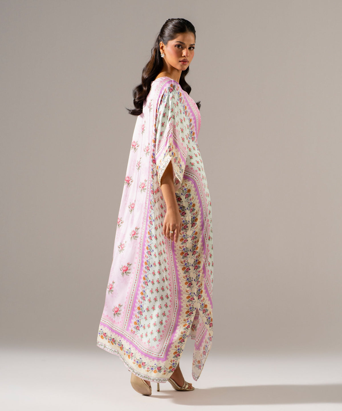 Printed Charmeuse Kaftan 1TNW26FTV101