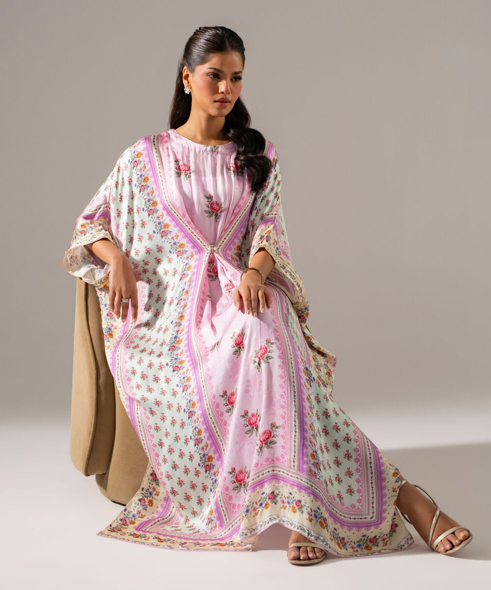 Printed Charmeuse Kaftan 1TNW26FTV101