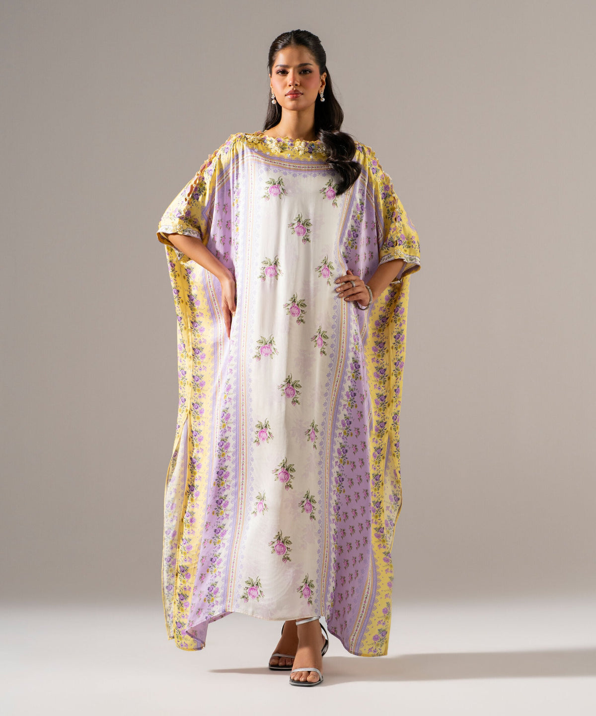Printed Charmeuse Kaftan 1TNW26FTV106