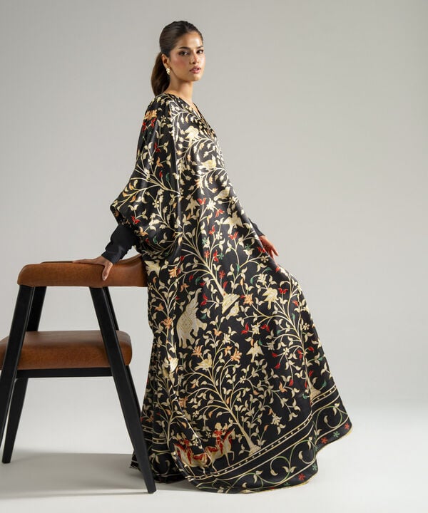 Printed Satin Kaftan