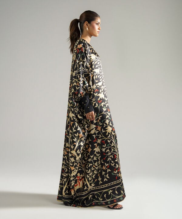 Printed Satin Kaftan