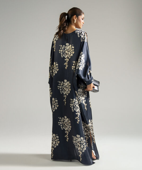 Printed Satin Kaftan