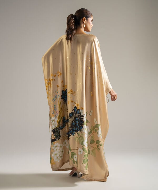 Printed Satin Kaftan