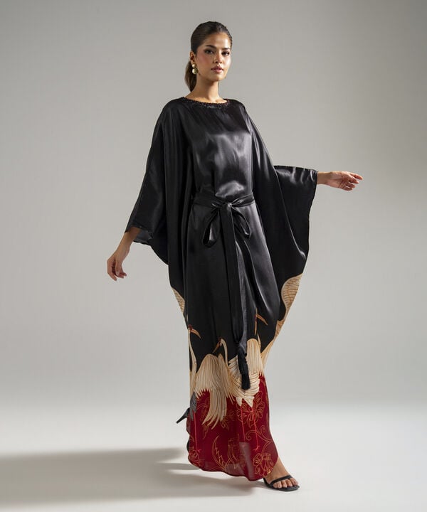 Printed Satin Kaftan