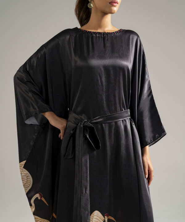 Printed Satin Kaftan