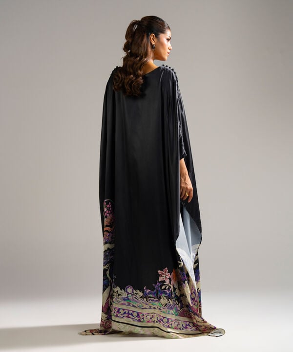 Printed Satin Kaftan