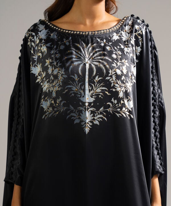 Printed Satin Kaftan