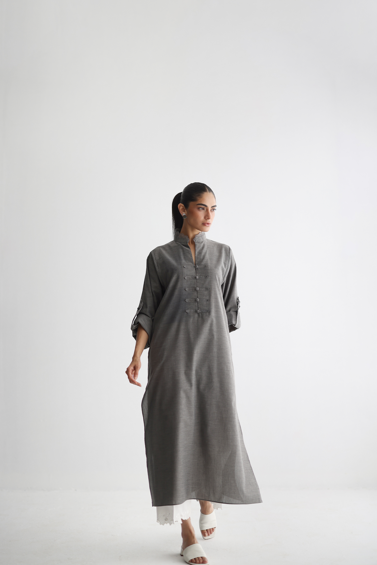 Steel Grey - Pánkòu Knot Kurta
