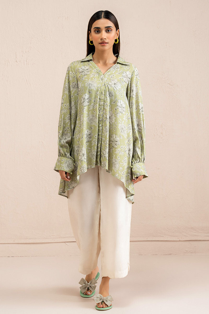 Winter Pear Printed Linen Shirt