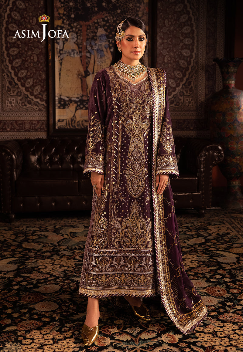 AJCFB-10 EMBROIDERED CHIFFON STITCHED 3 PCS