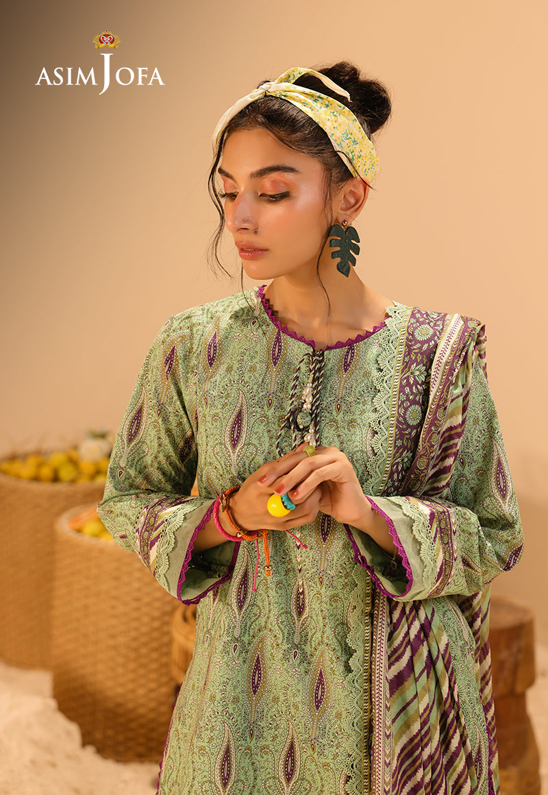AJUBUD-31 Printed Lawn Stitched 2 PCS
