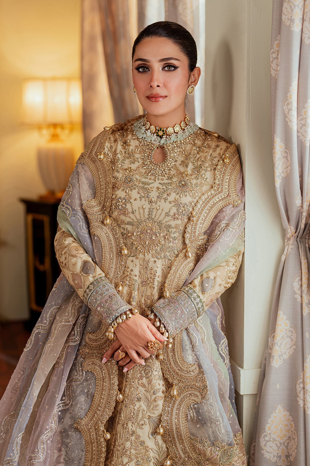 EMBROIDERED NET CH13-06 STITCHED