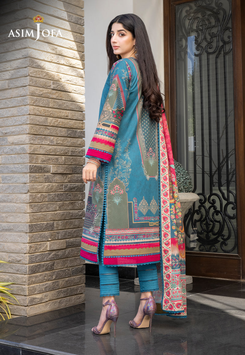 AJS-03 DESIGNERS STITCHED PRINTED LAWN 3 PCS