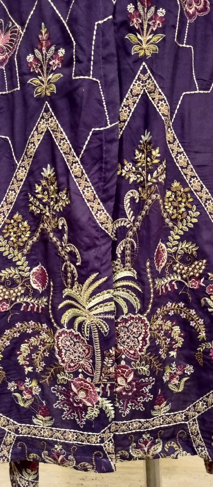 Linen Embroidered Winter Shawl