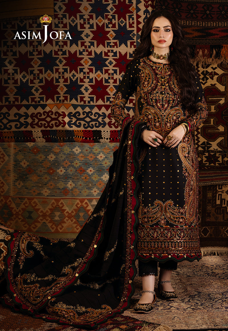 Ajlso-06 Unstitched 3 Pcs Shirt Dupatta Trouser