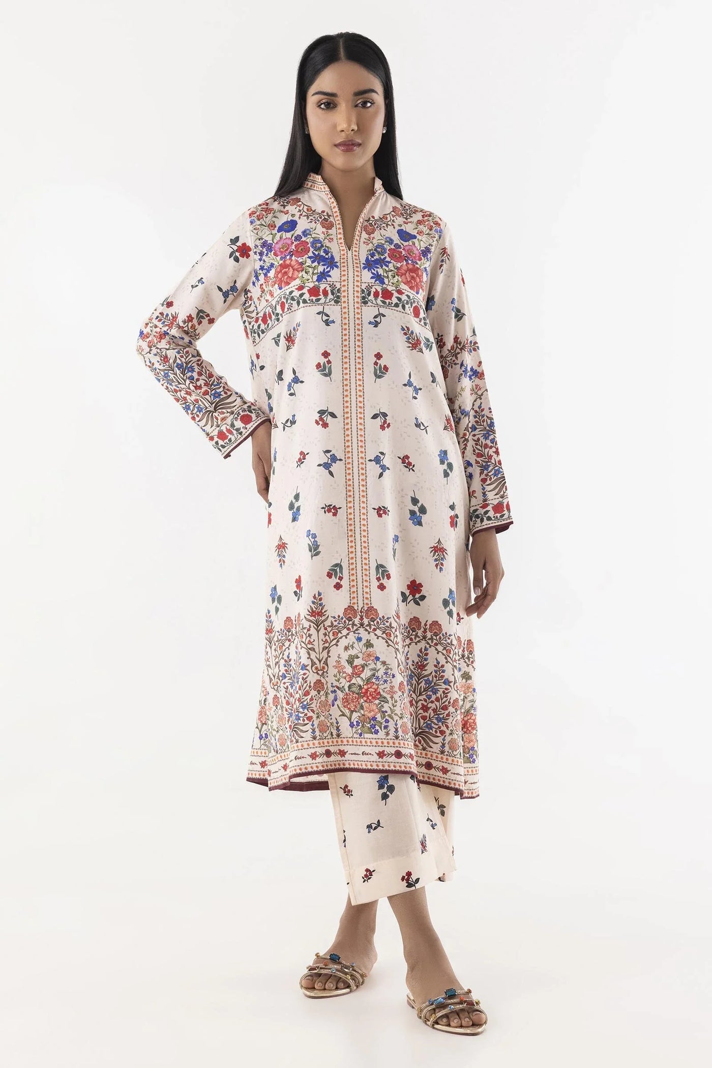 Stitched Multi Printed Shirt + Culotte