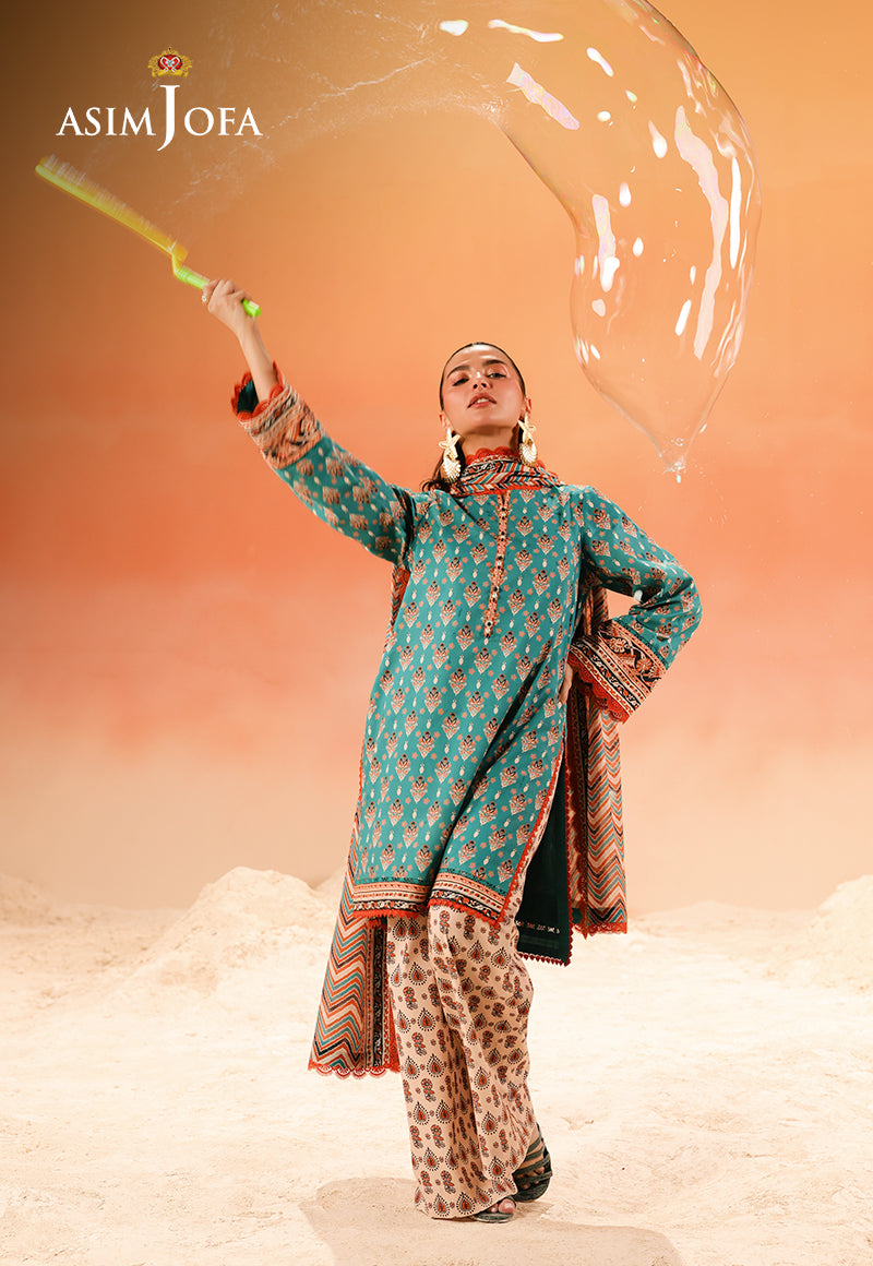 AJUBU-30 Printed Lawn 3 Pcs