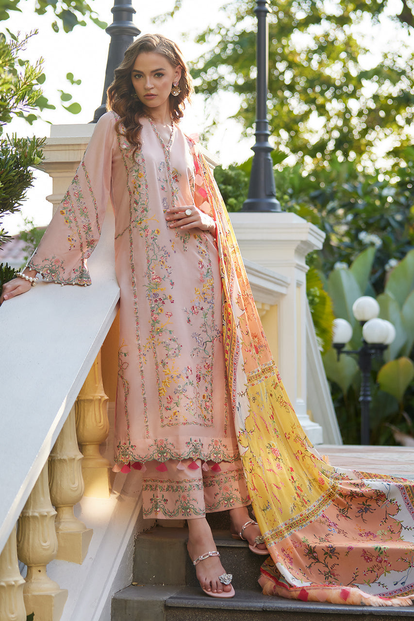 3 Piece Embroidered Linen Suit