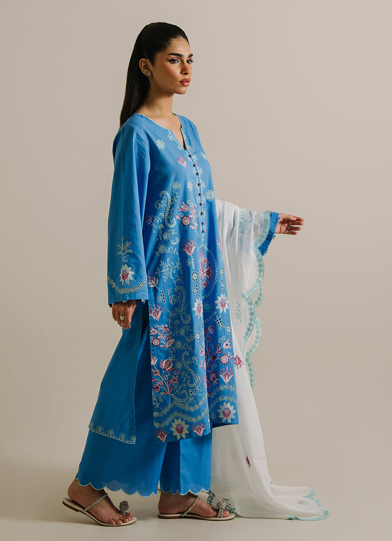 3Pc Embroidered Suit