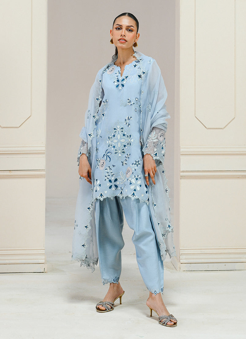 Embroidered 3 PC Suit - 15725501302040