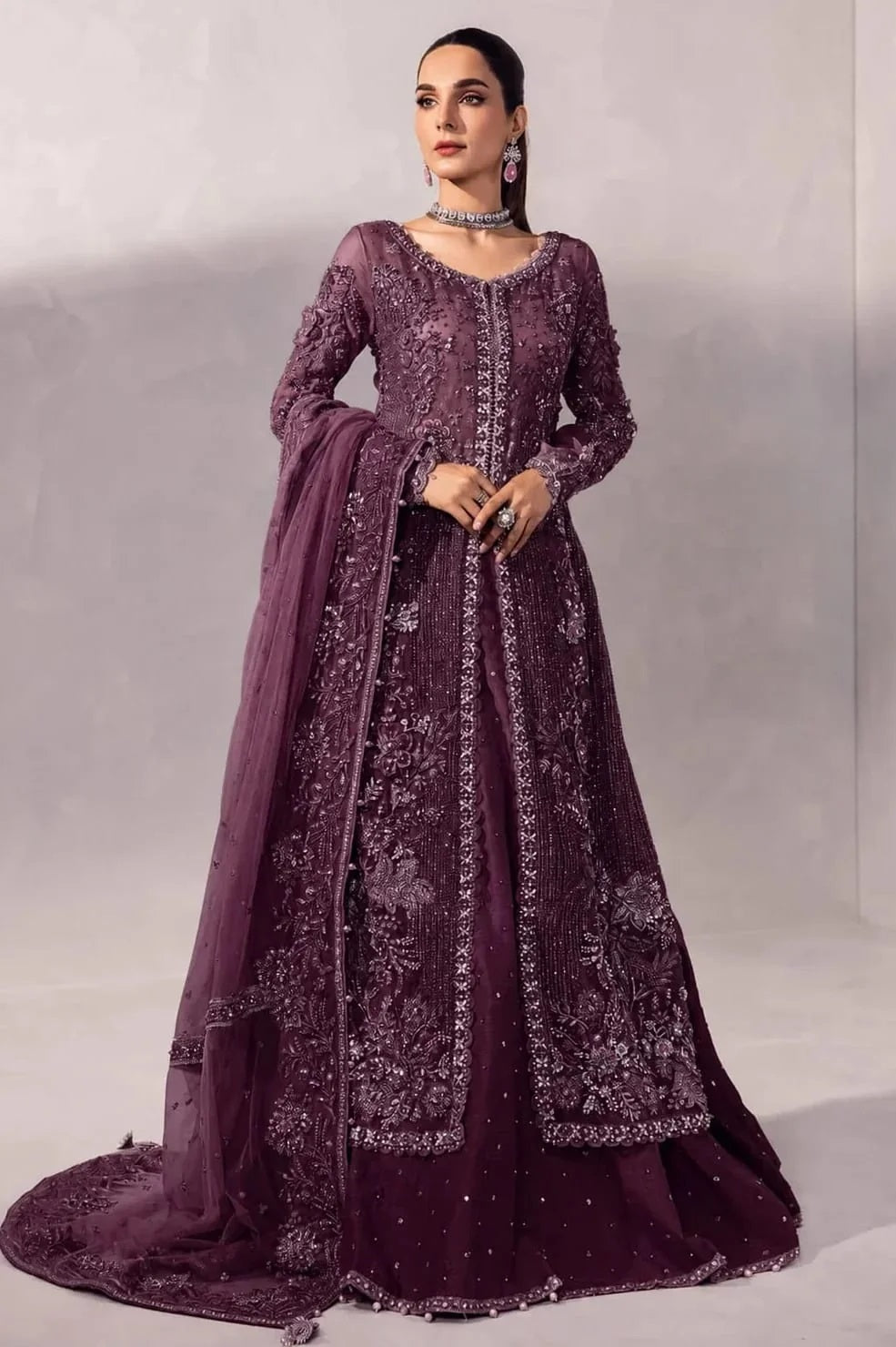 Maria B Luxury Lava Silk Embroidered 3Pc Unstitched Suit PA-156