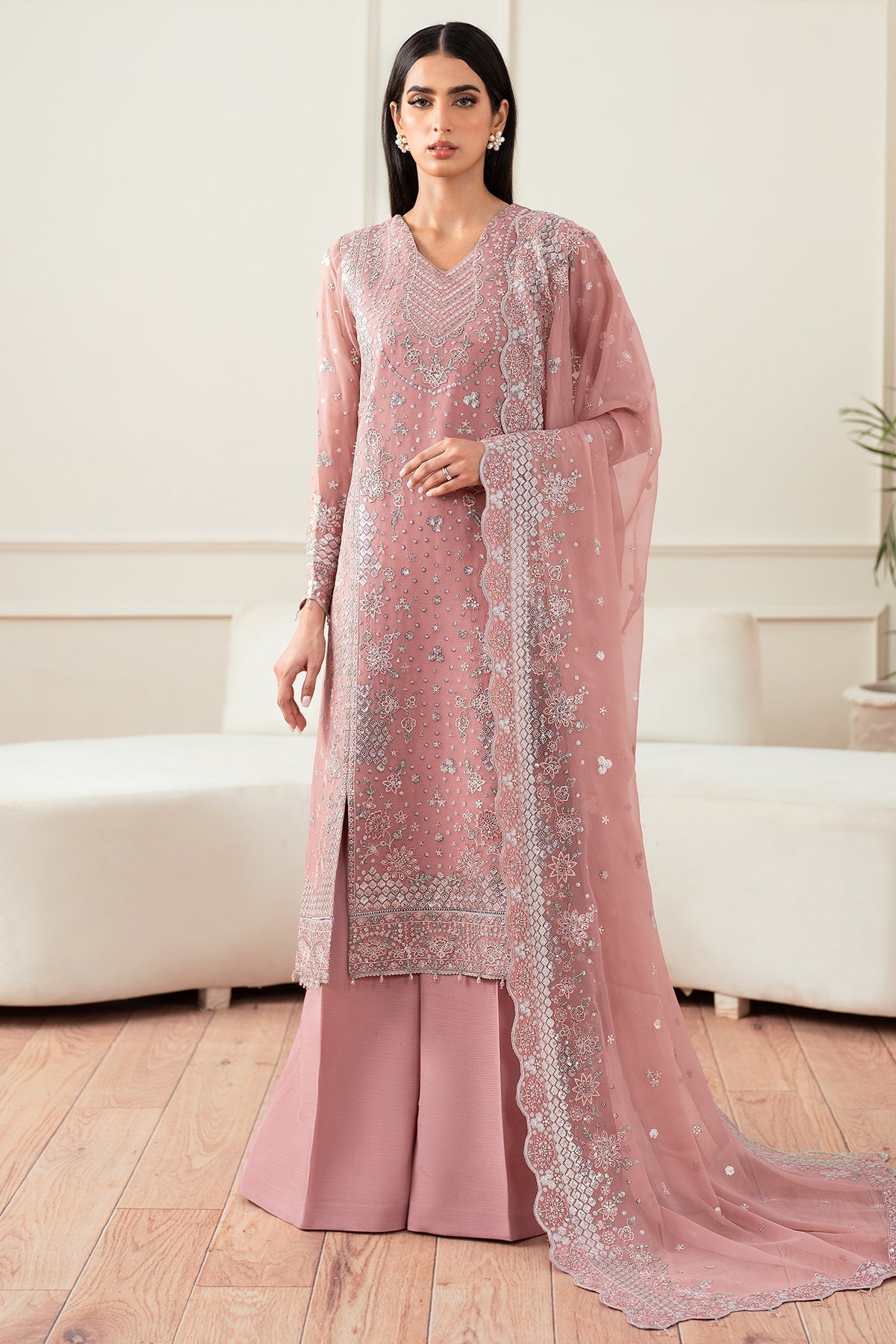 Farasha Style — Mairaz Mauve Three-Piece Suit