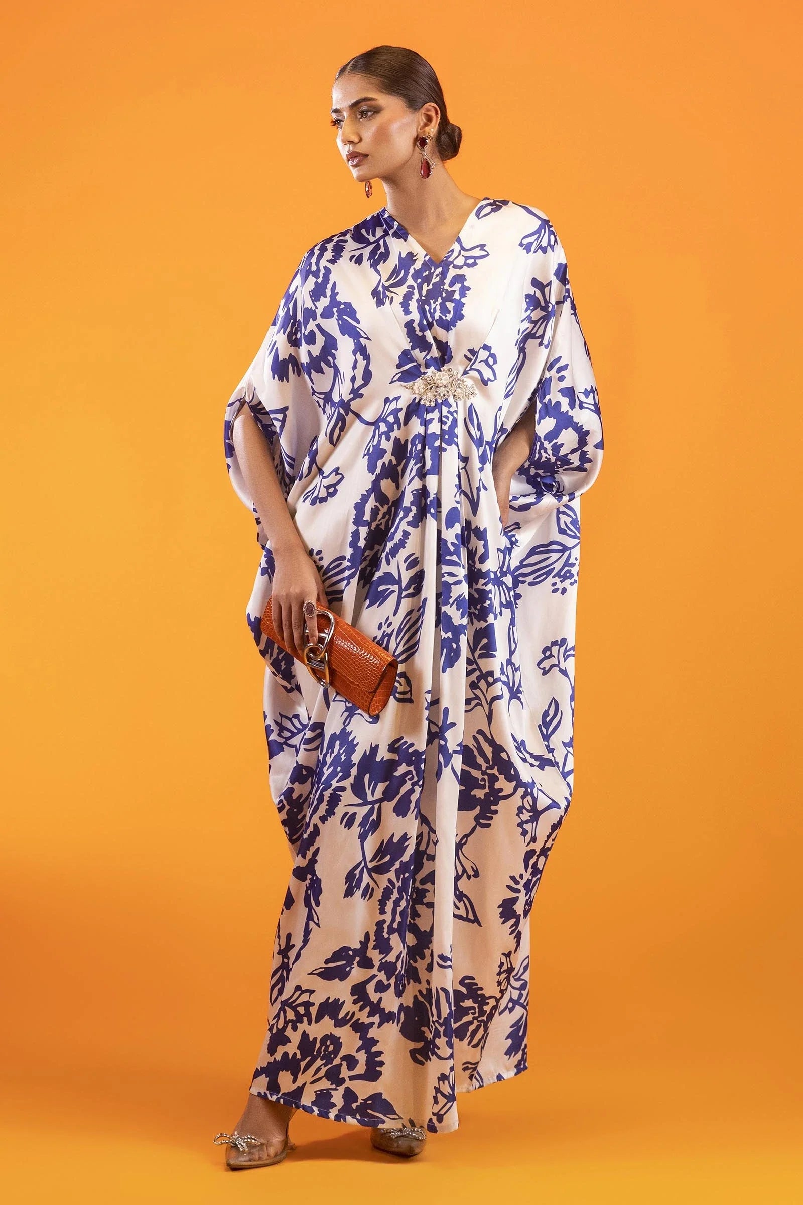 Stitched Silk Kaftan