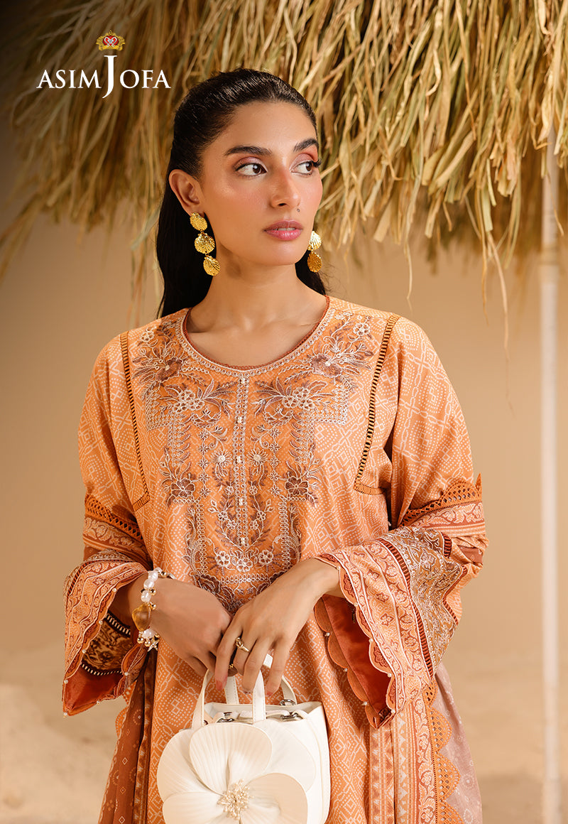 AJUBU-08 Embroidered Lawn 2 Pcs