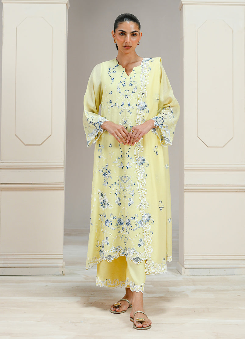 Embroidered 3 PC Suit - 15813501504040