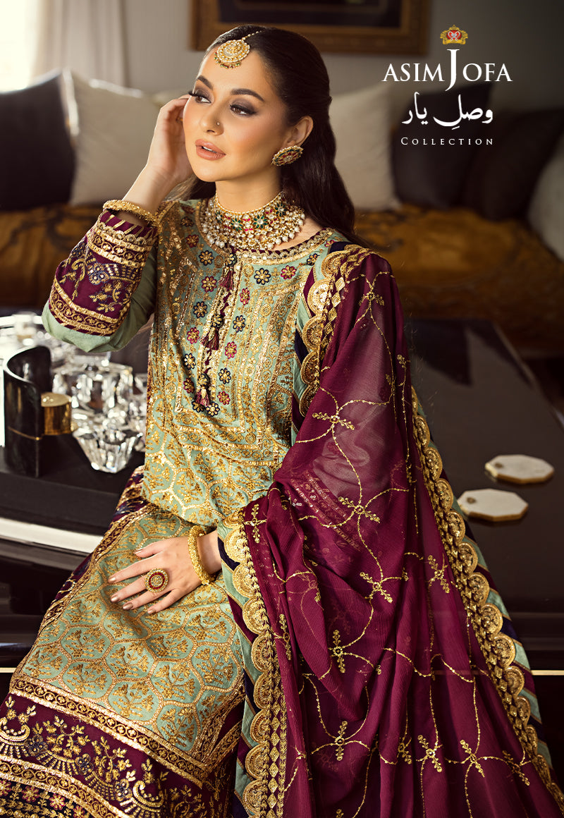 AJVYD-06 EMBROIDERED COTTON SILK STITCHED 3 PCS